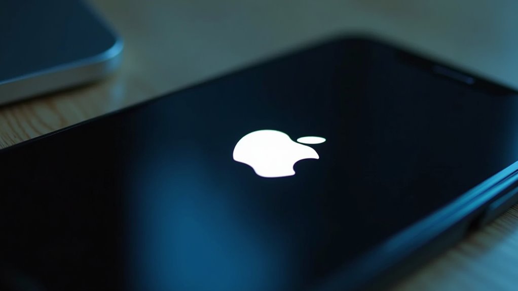 iphone utknął na logo Apple