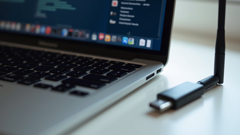 sprawdzanie sprzętu Mac i anteny dongla